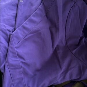 Greys anatomy Barco mock wrapped 2X purple scrub top